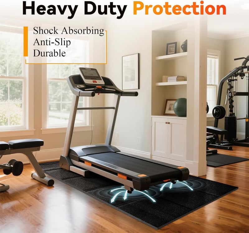 Stepwaver Treadmill Mat for Hardwood & Carpet Floors, 79 × 39.4, 71×31.5, Non-Slip Mat Under Treamills, 1/4 Thick, Floor Protection for Home Gym - Image 5